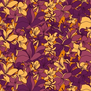 Optimistic Flowers (25") - purple, orange (ST2022OF)