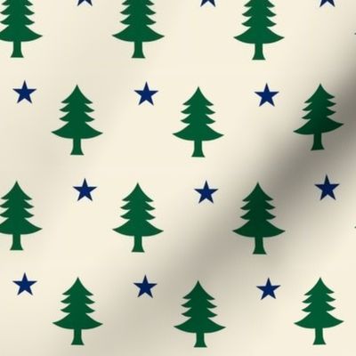 Vintage Original Maine State Flag pattern2