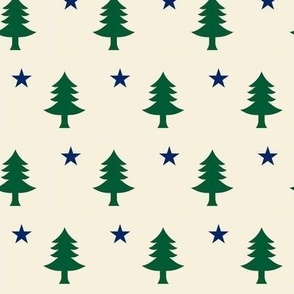 Vintage Original Maine State Flag pattern2