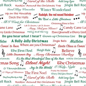 Christmas Song Titles Large