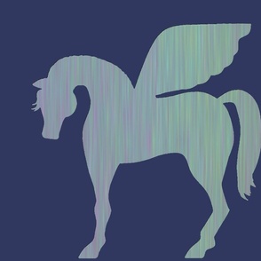 Solarized Pegasus with blue background by rrperry
