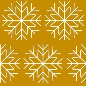 yellow snowflakes - large (4in)