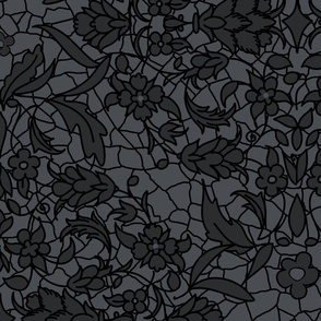 Black Lace Fabric, Wallpaper and Home Decor | Spoonflower
