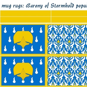 mug rugs: Barony of Stormhold (SCA)