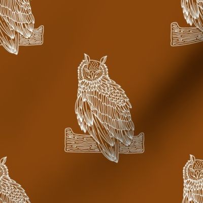 Simply Owls- Saddle Brown