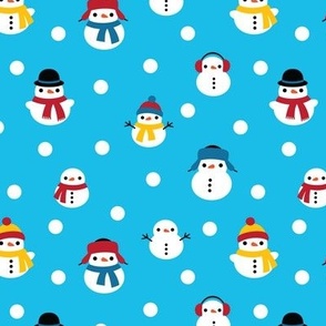 Snowmen with snowballs