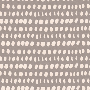 Inked dots -  Greige