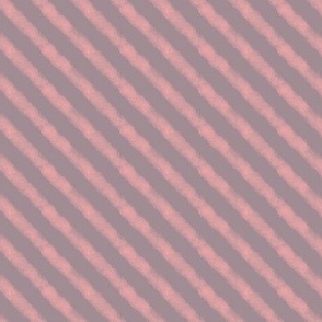 diagonal cloud stripes - dreamy rose on cool grey
