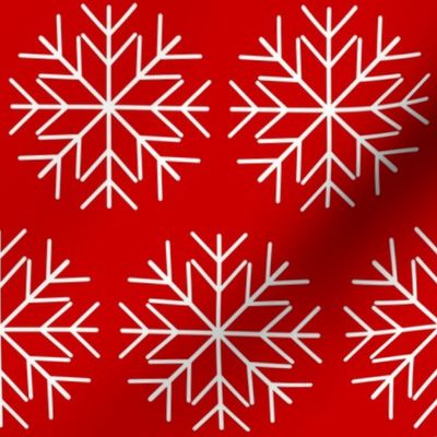 red snowflakes - large (4in)