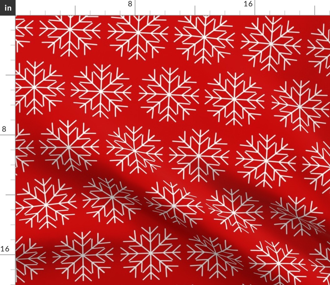 red snowflakes - large (4in)