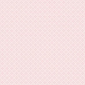 Pale Pink Crochet Lattice on Pink- Small