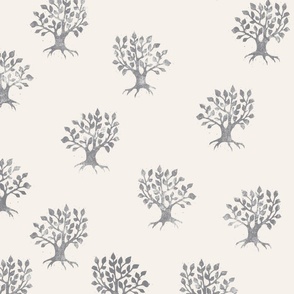 Neighborhood Tree Stamps, Gray