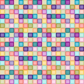Bright Colorful Square Tiles- Small