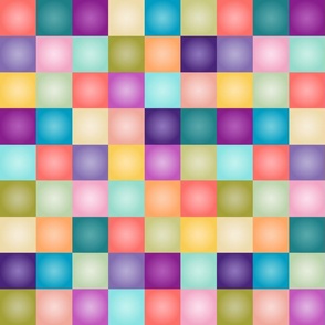 Bright Colorful Gradient Square Tiles- Medium