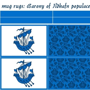 mug rugs: Barony of Ildhafn (SCA)