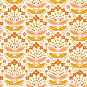 Retro Florals - orange // Med