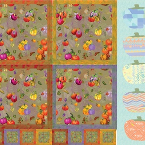 Fall Watercolor Placemats Square cut and sew