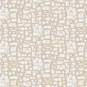 rock wall in neutral sand  | small | colorofmagic