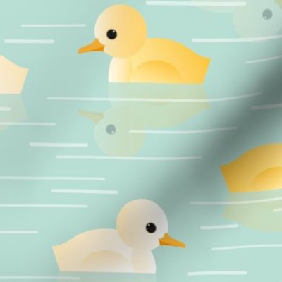 swimming ducks - large