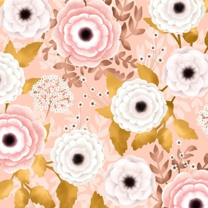 Pretty vintage florals Peachy