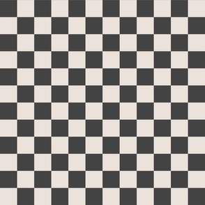 Charcoal Grey Black Check Chequered
