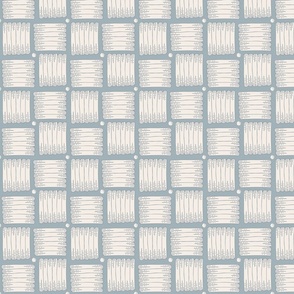 wooden beams in squares on pastel blue  | small | colorofmagic