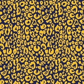 Cheetah Print // Team Colors Gold Yellow on Navy