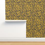 Cheetah Print // Team Colors Navy on Gold Yellow