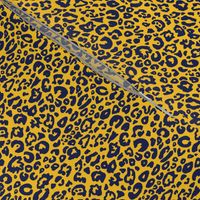 Cheetah Print // Team Colors Navy on Gold Yellow