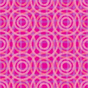 Abstract circles on the water, Light pink circles on a pink background