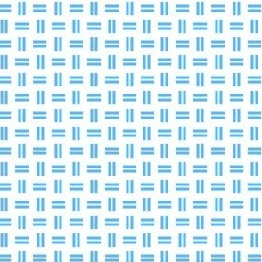 Blue Alien Vines - Basket Weave Compliment - Cerulean, White - 005fab