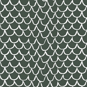 Sea Waves Scallop Pattern //  Boho Forest