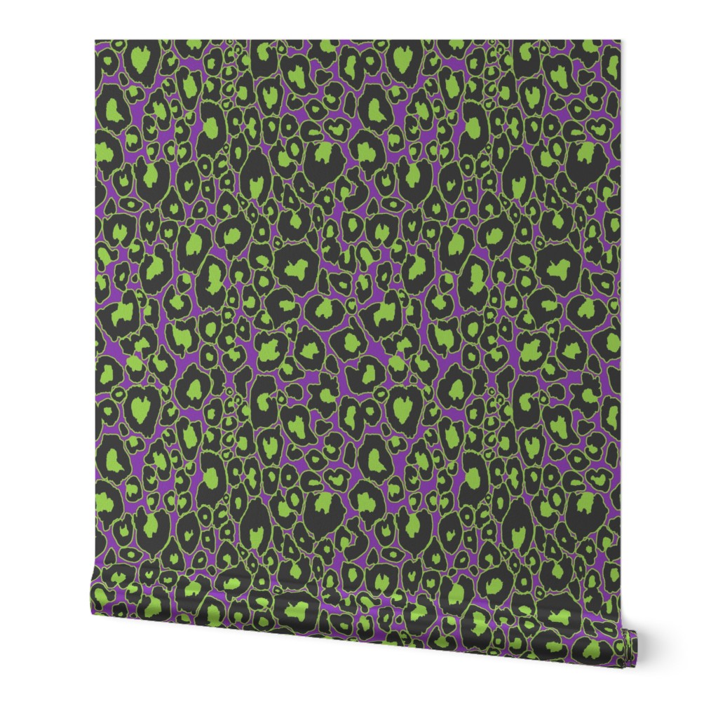 Halloween Animal Print // Green, Black, Purple