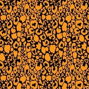 Halloween Animal Print // Orange on Black