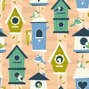 Birdhouse village