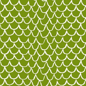 Sea Waves Scallop Pattern // Apple Green