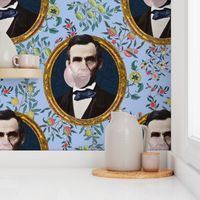 Abe Lincoln Bubble Gum Floral Print