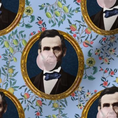 Abe Lincoln Bubble Gum Floral Print