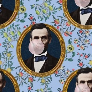 Abe Lincoln Bubble Gum Floral Print