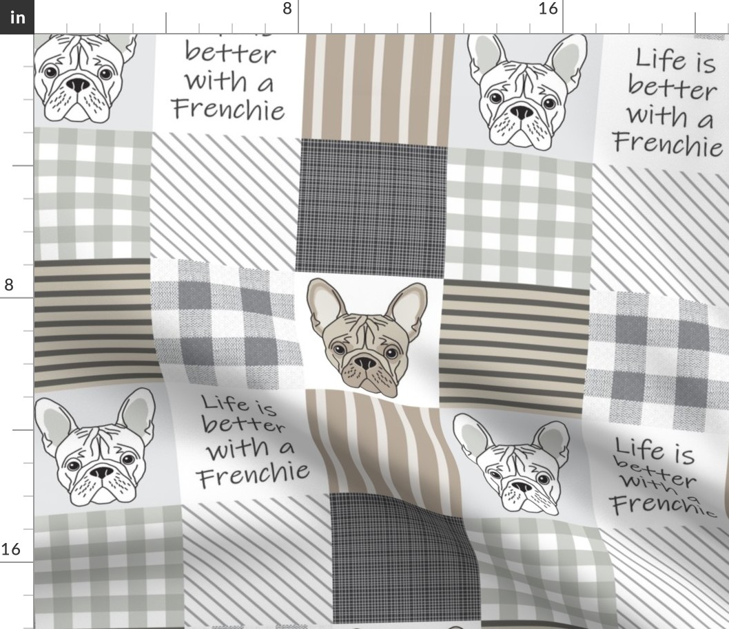 4 inch Frenchie wholecloth