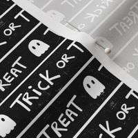 Hand Lettered Halloween Trick or Treat Ghost Stripes