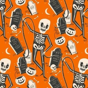 Halloween Party in the graveyard (on Orange)