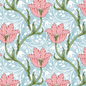 Victorian Tulip Blue Medium