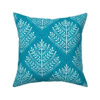 Teal Eloise Garden Leaves Textured RS