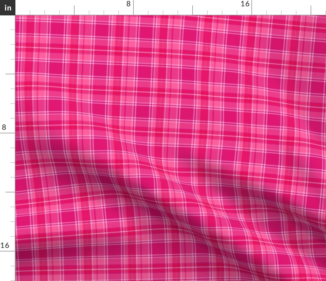 small // tartan plaid // hot pink