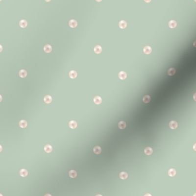 Pearl dots _Dusty sage green 