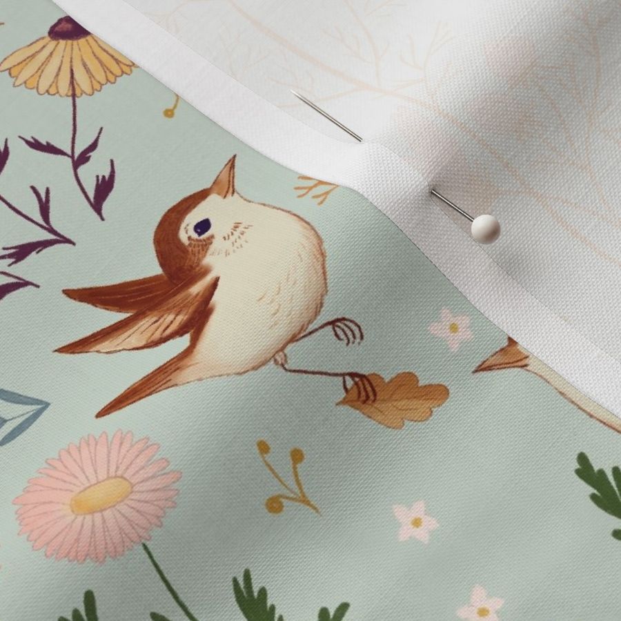 Birding Strawberry Thief Willow And Wren Fabric | Spoonflower