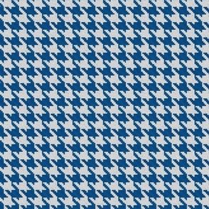 custom half inch dark blue and white houndstooth plaid