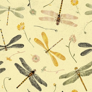 Damselflies and Dragonglies Bugs Pattern