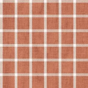 Mel Twill Check Burnt Sienna